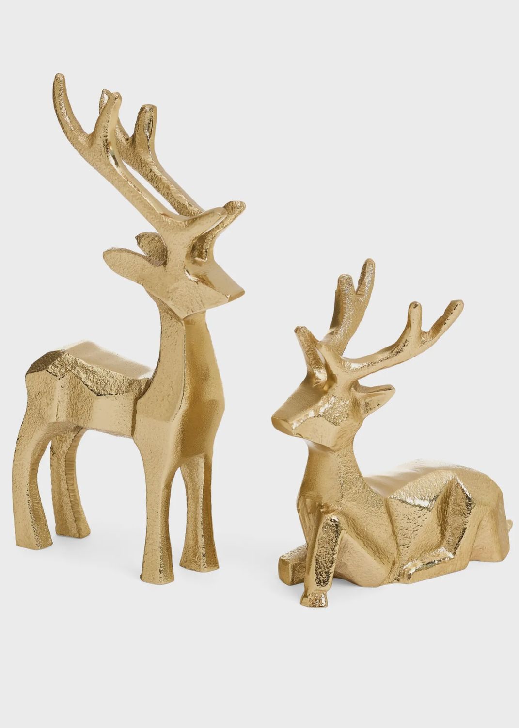 Gold Angular Standing Deer 3.5x7&quot;