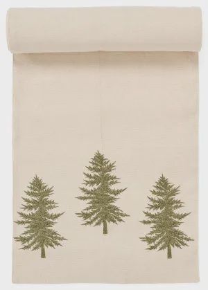 Tree Runner Ecru/Green 13x109
