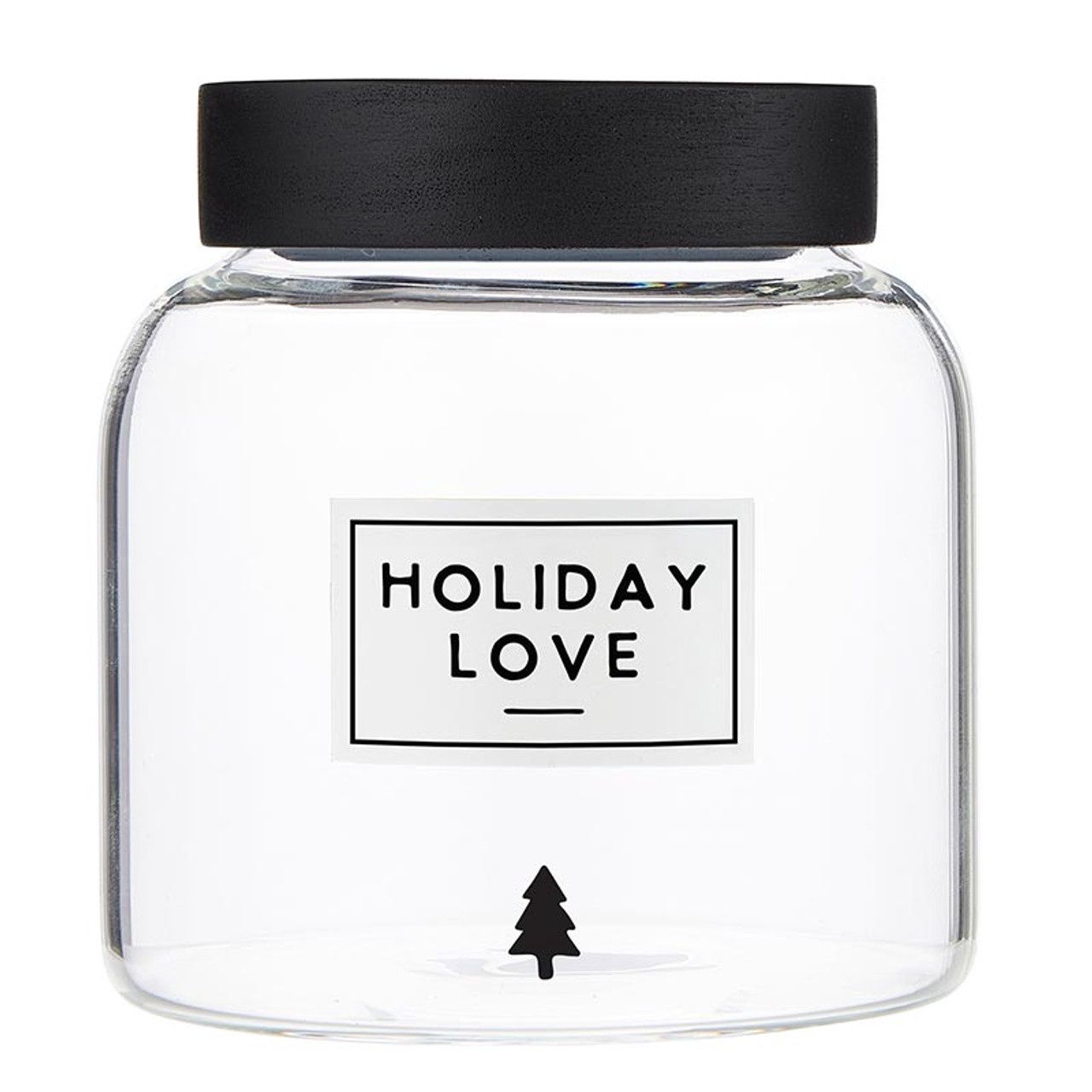 Holiday Glass Pantry Canister - Holiday Love