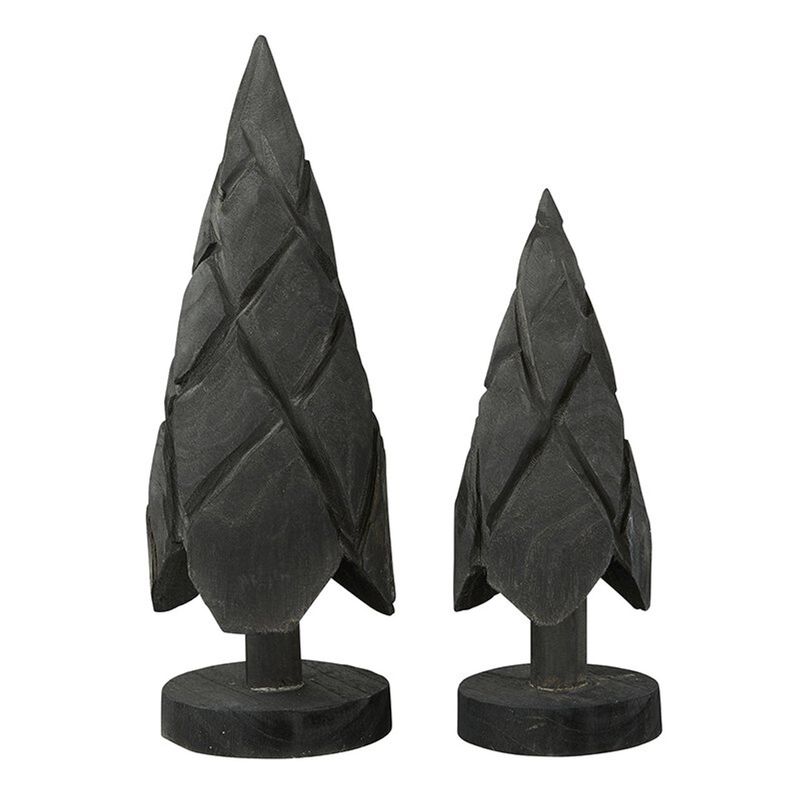 Paulownia Trees - Black - Set of 2