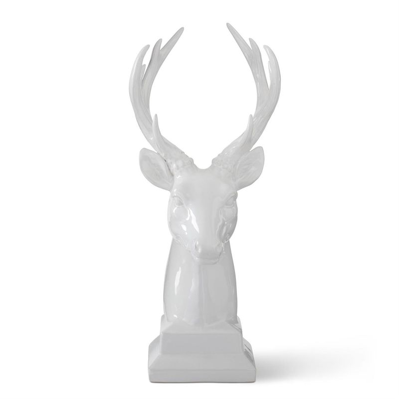 16.5" Inch White Deer Bust