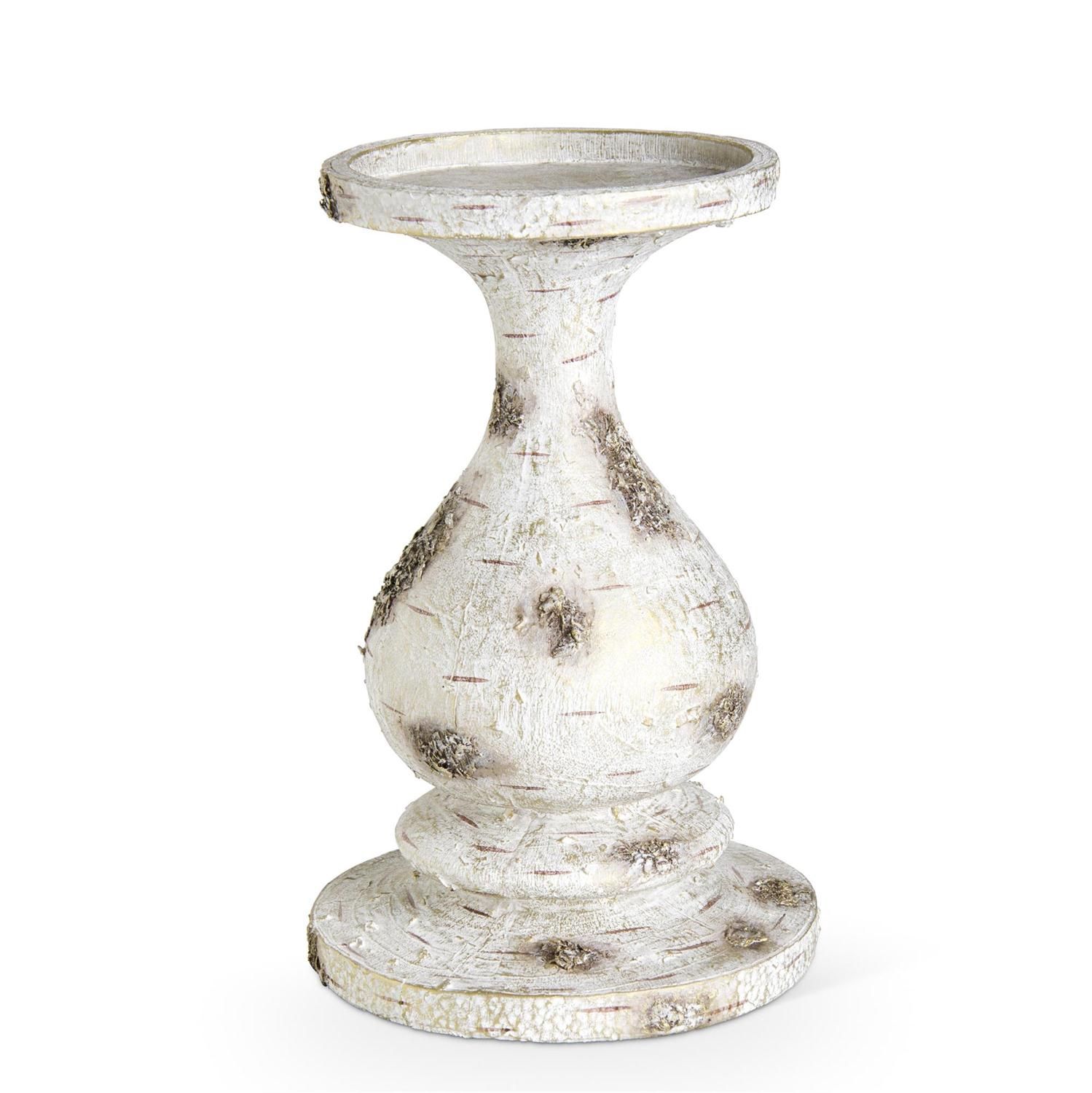Large Gold Washed Birch Candleholder