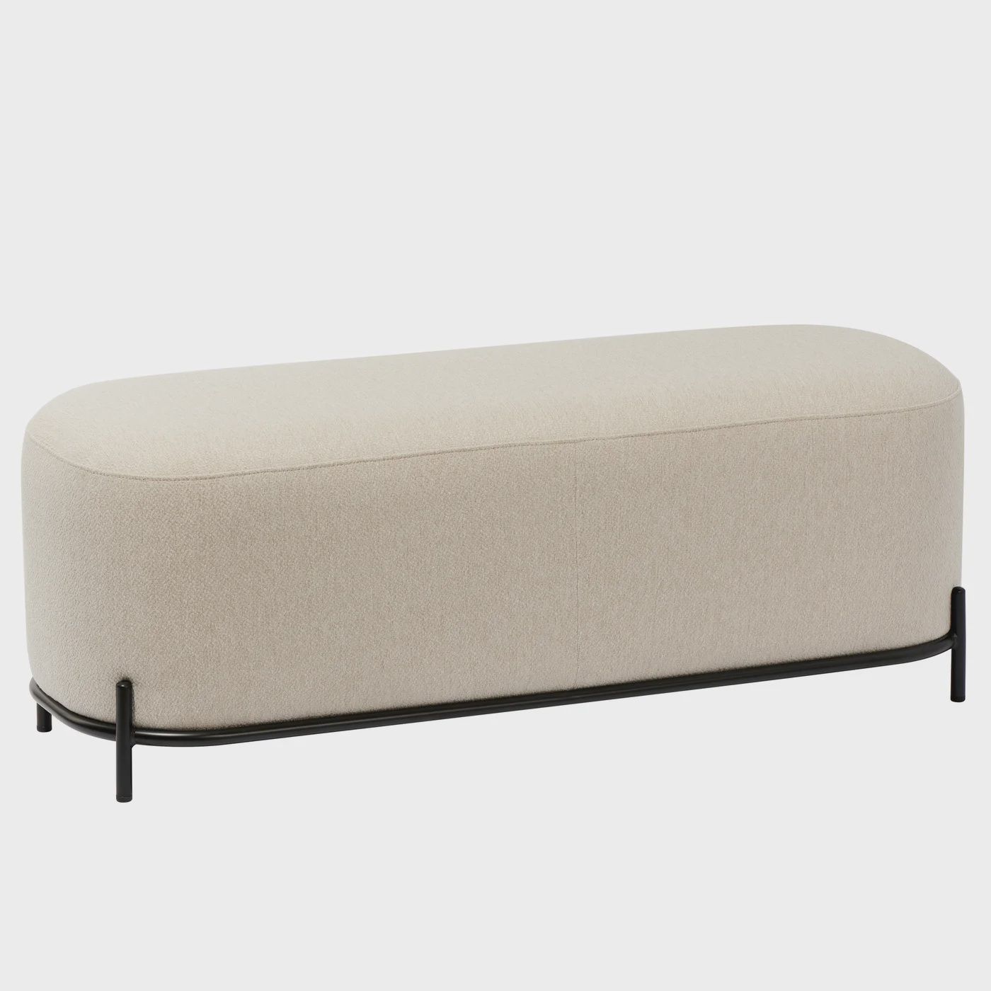 Pender Uphol. Long Bench- Oatmeal Cream