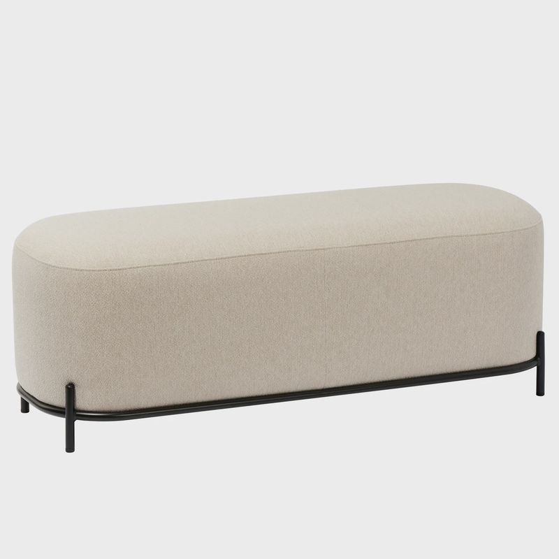 Pender Uphol. Long Bench- Oatmeal Cream