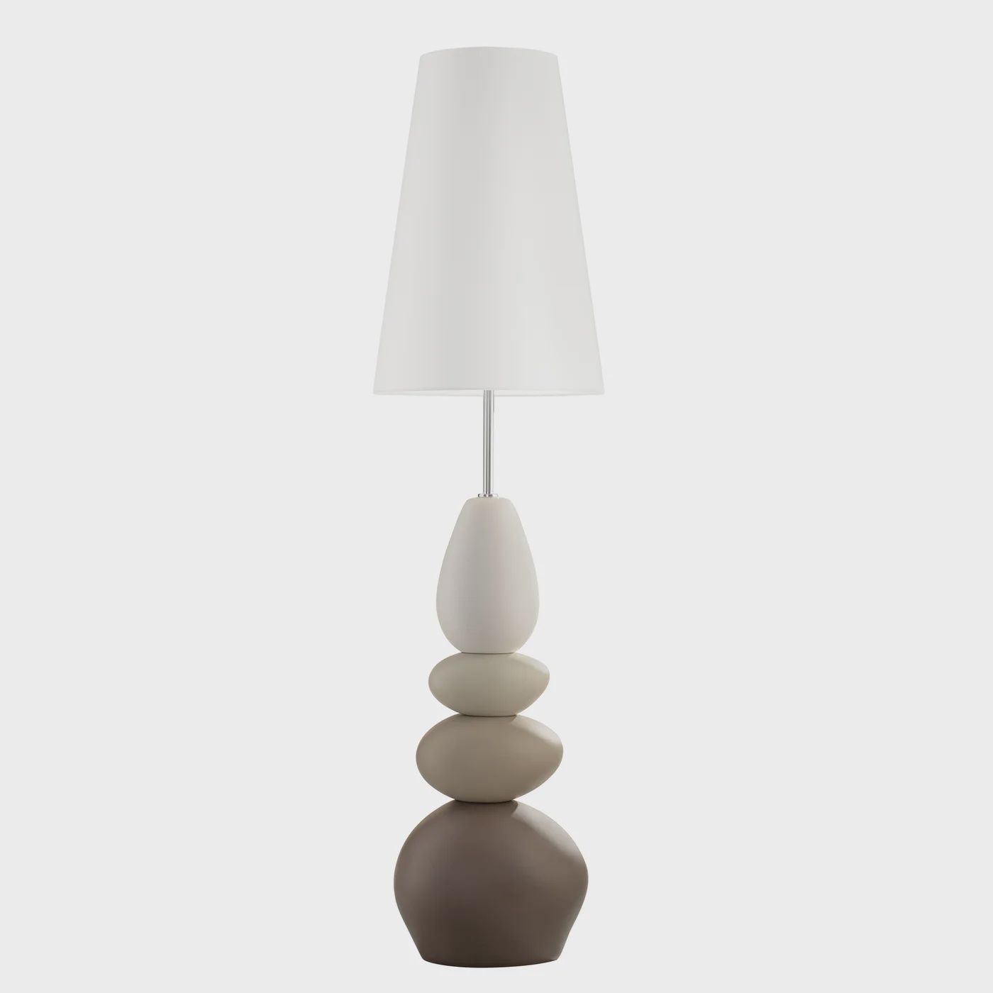 Oslo Ceramic Multi Stacked Stone Floor Lamp