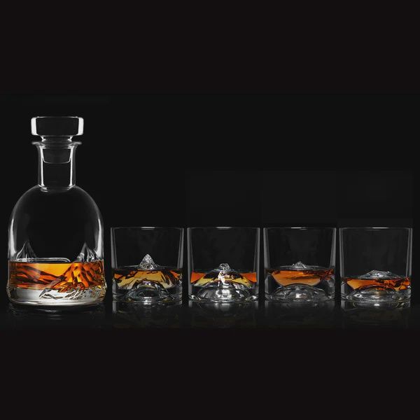 The Peaks Crystal Whiskey Decanter Set