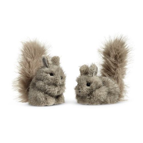 5.5&quot; Grey Squirrel Ornament Sitting