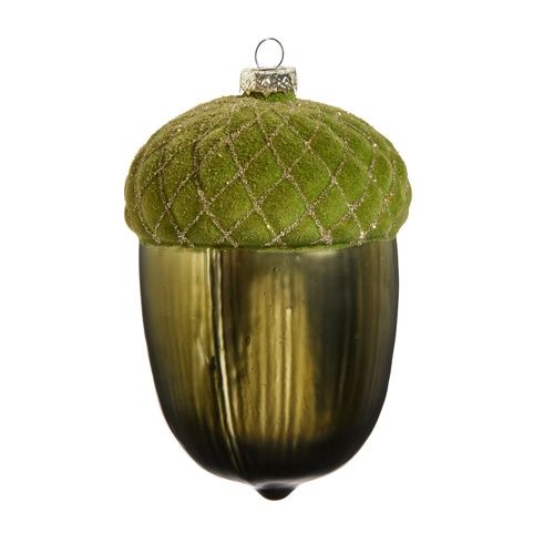 6.5&quot; Green Acorn Ornament