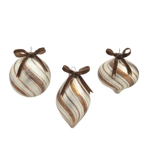 4&quot; Gingerbread Swirl Ornament Short Teardrop