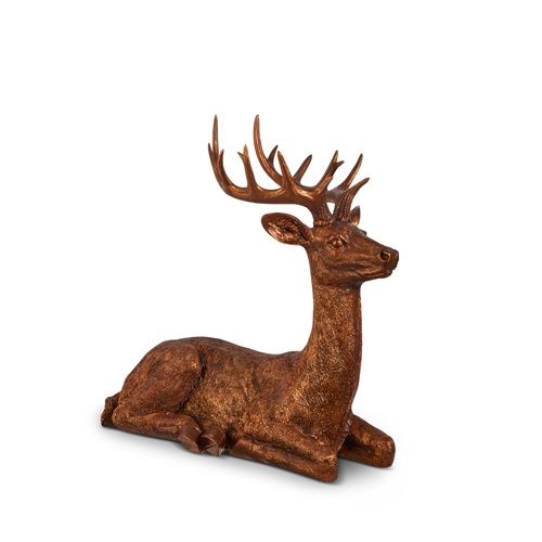 22&quot; Resting Bronze Deer