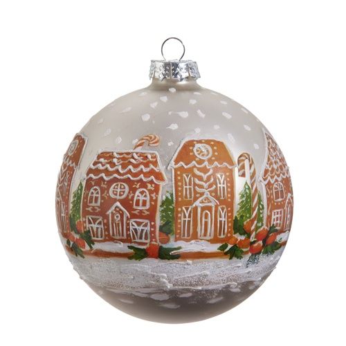 5&quot; Gingerbread House Ball Ornament
