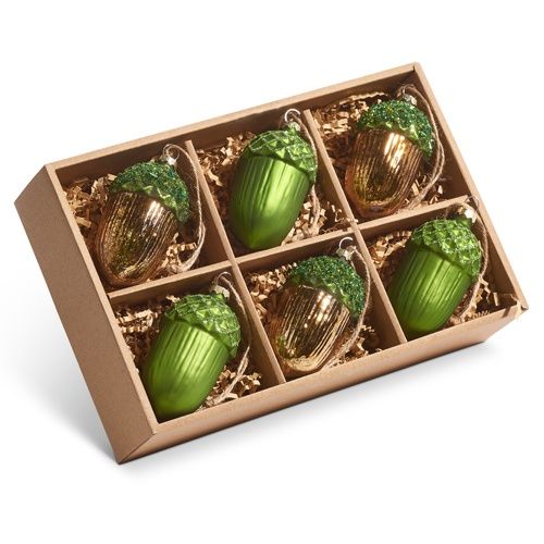 3.5&quot; Box of Acorn Ornaments