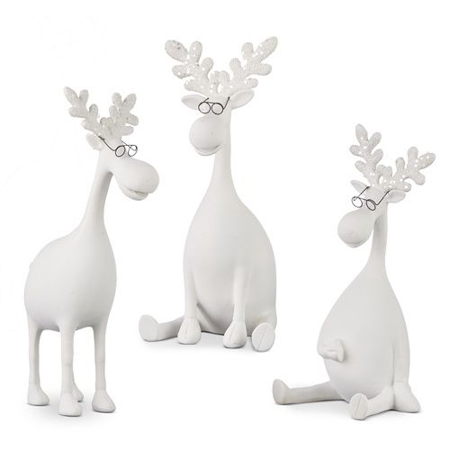 12&quot; Moose With Glasses Standing