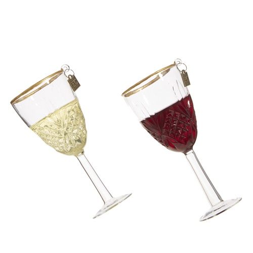 EC 5.5&quot; Elegant Wine Ornament White