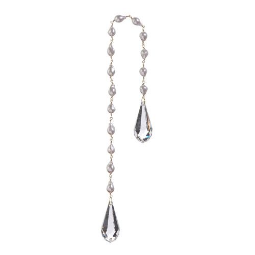 17&quot; Pearl Chain Jewel Drop Ornament