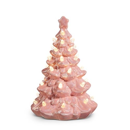 8&quot; Lighted Pink Vintage Tree