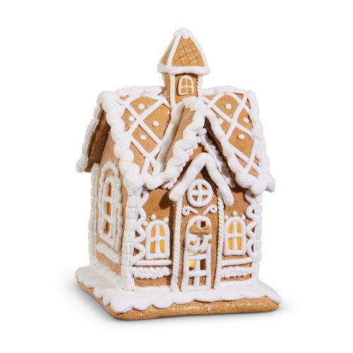 7.75&quot; Lighted Gingerbread House