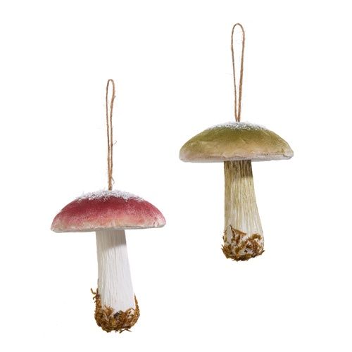 4.5&quot; Mushroom Ornament Red