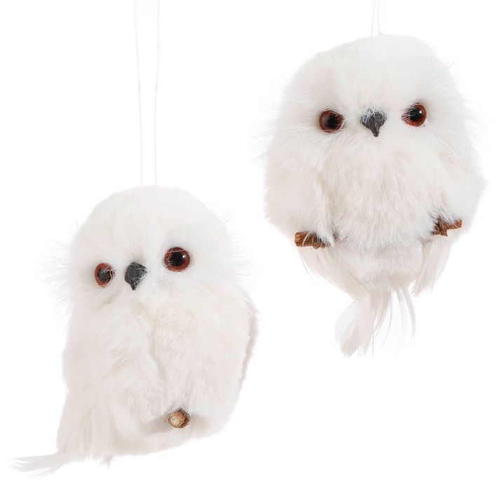 4&quot; White Owl Ornament