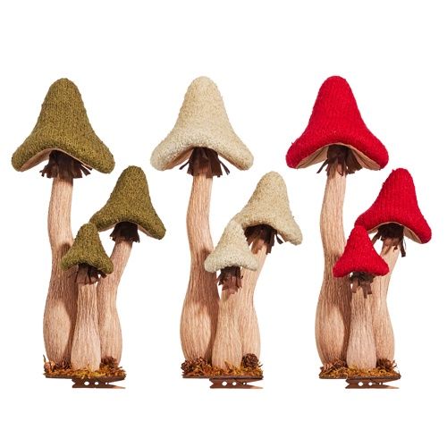 5.5&quot; Clip-On Mushroom Orn Green