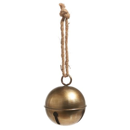 5.5&quot; Antique Gold Jingle Bell Orn