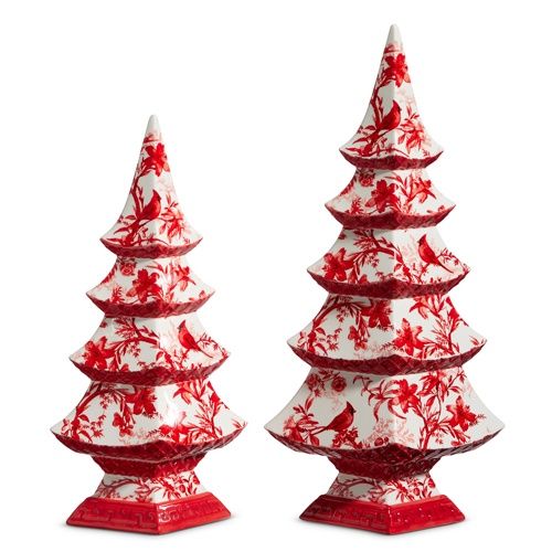 14&quot; Red Chinoiserie Tree