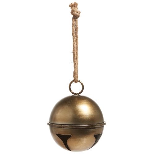 9.5&quot; Antique Gold Jingle Bell Ornament