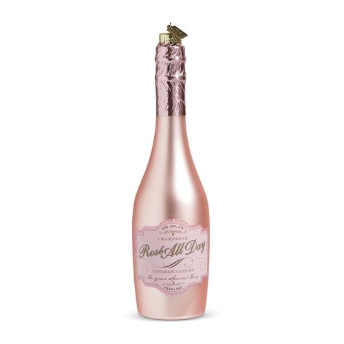 EC 8.25&quot; - Congratulations Pink Champagne Ornament