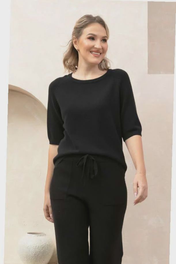 Knit Comfort Pants, Colour: Black, Size: SM/M