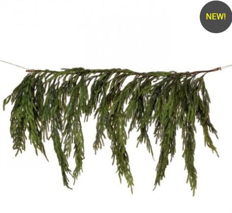 40x27&quot; Real Touch Norfolk Pine Dripping Garland