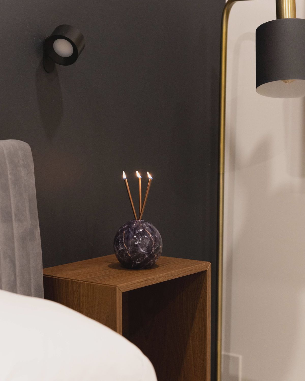 Neva Vase Charcoal Marble