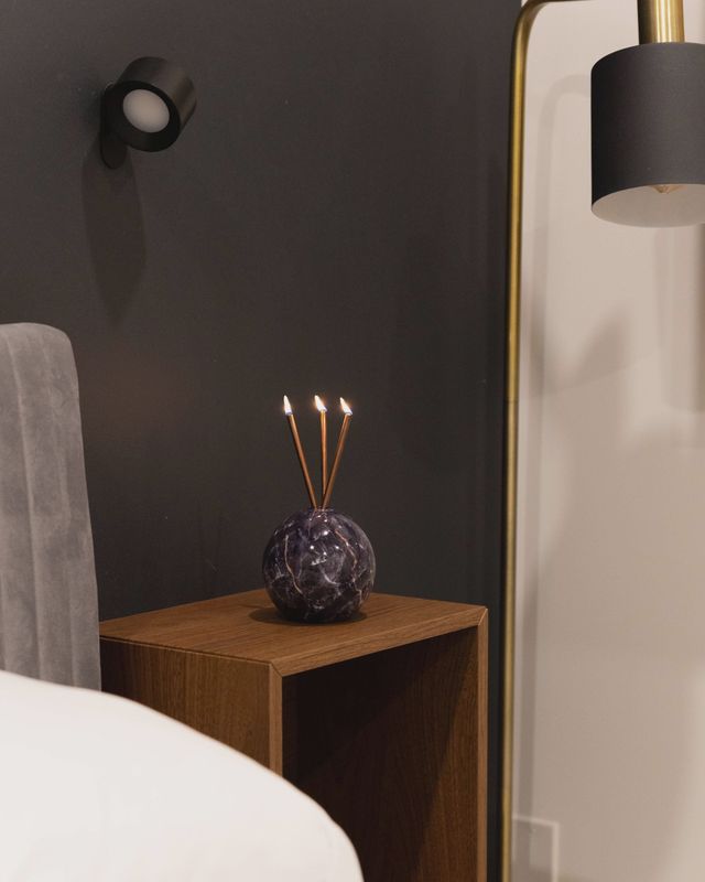 Neva Vase Charcoal Marble