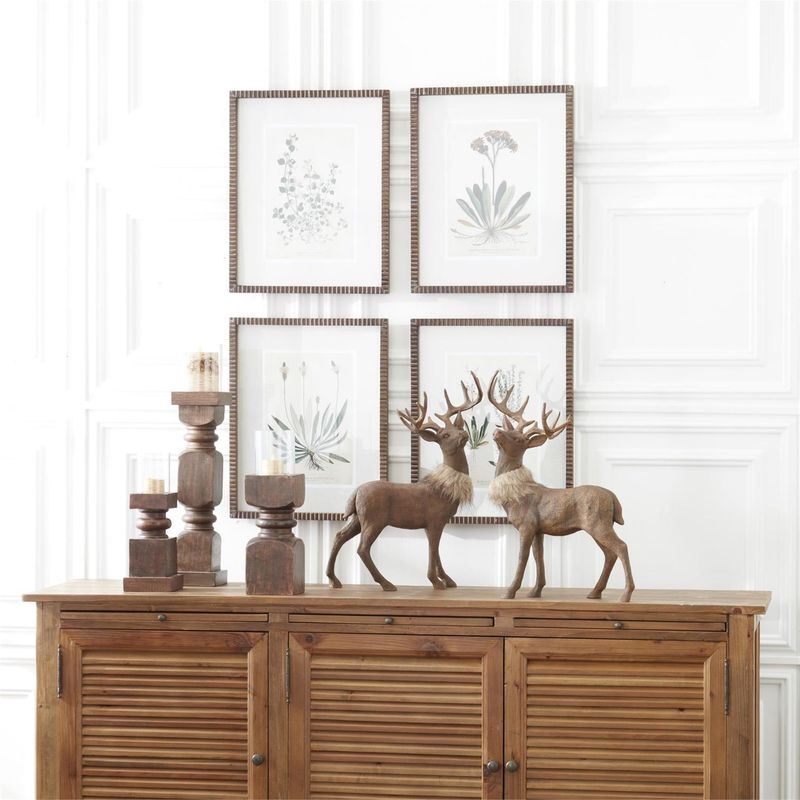 Rust Resin Burlap Deer w/Fur Colour