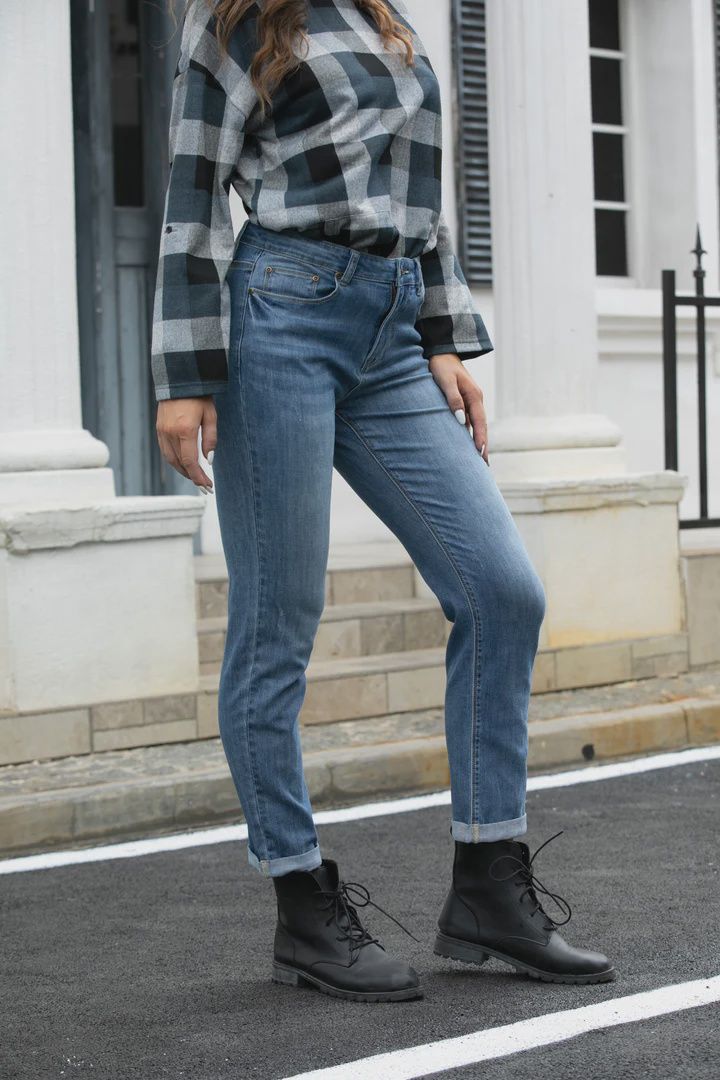 Bamboo Denim - Queen Jeans, Colour: Mid Wash, Size: SM