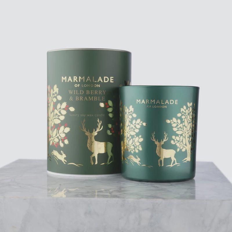 Wild Berry &amp; Bramble Large Glass Candle