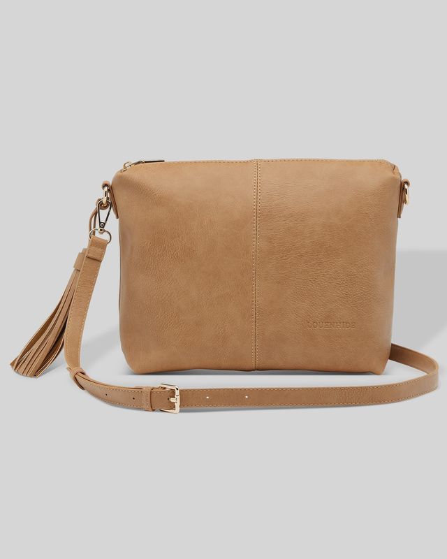 Daisy Crossbody Bag Stripe - Camel