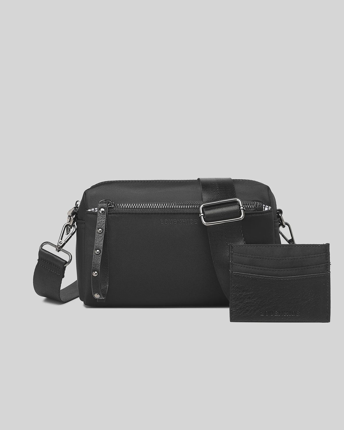 Rowie Nylon Crossbody Bag - Black