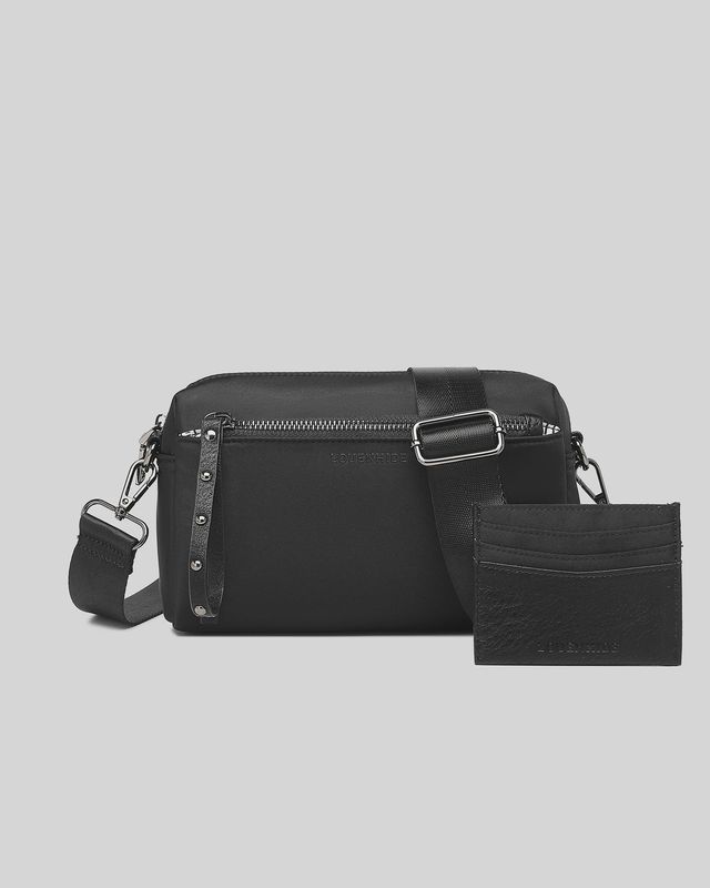 Rowie Nylon Crossbody Bag - Black