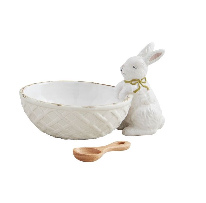 White Bunny Candy Dish Set