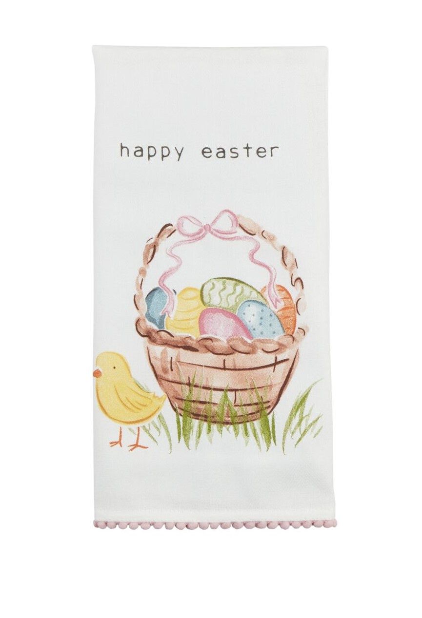Happy Easter Basket Tea Towel