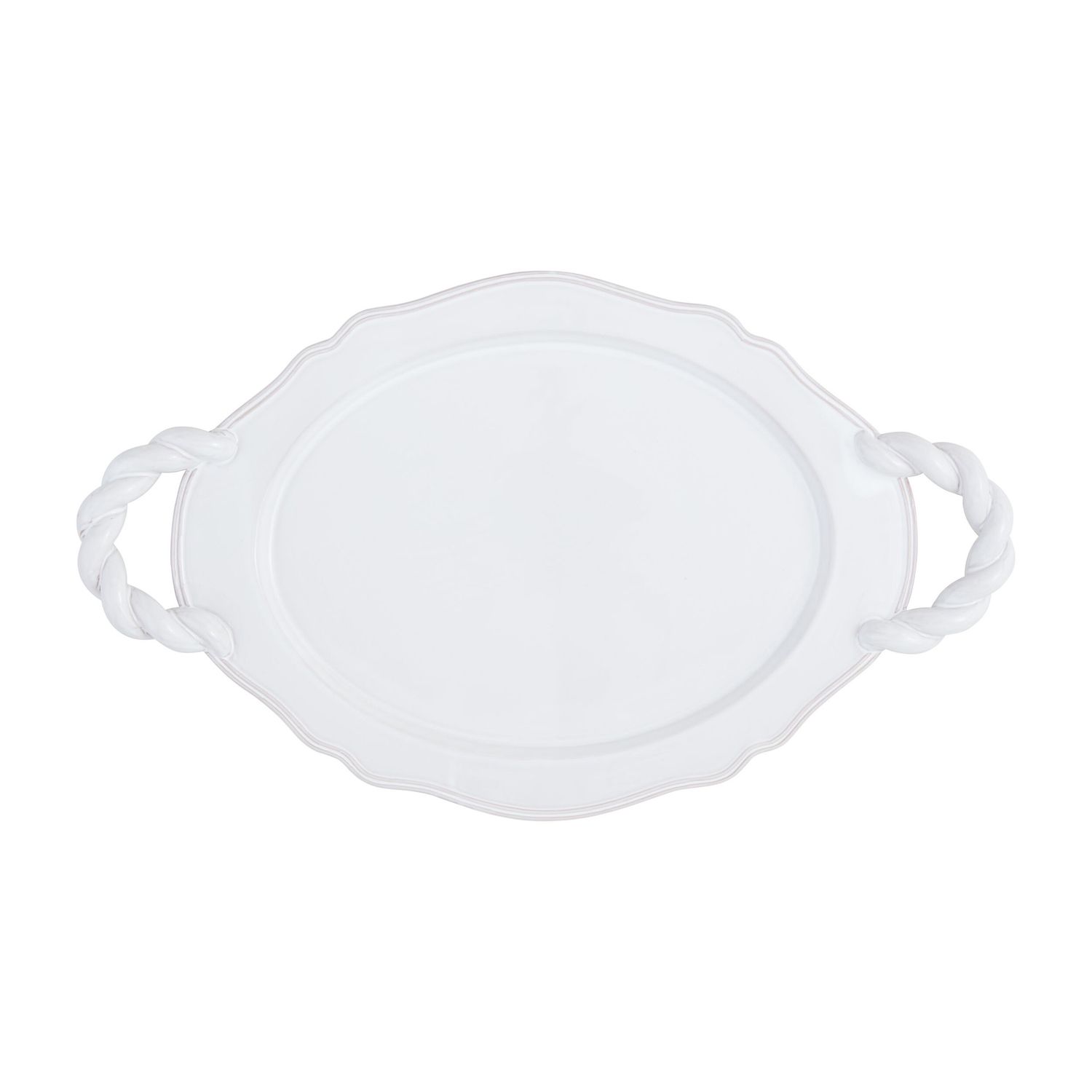 Twisted Handle Ceramic Platter
