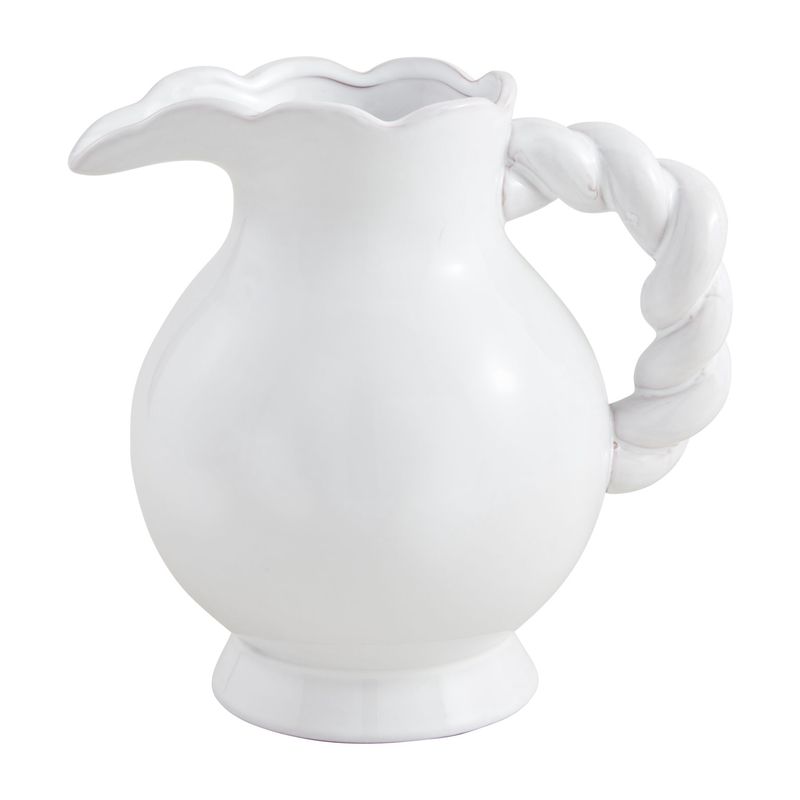 Twisted Handle Ceramic Pitcher