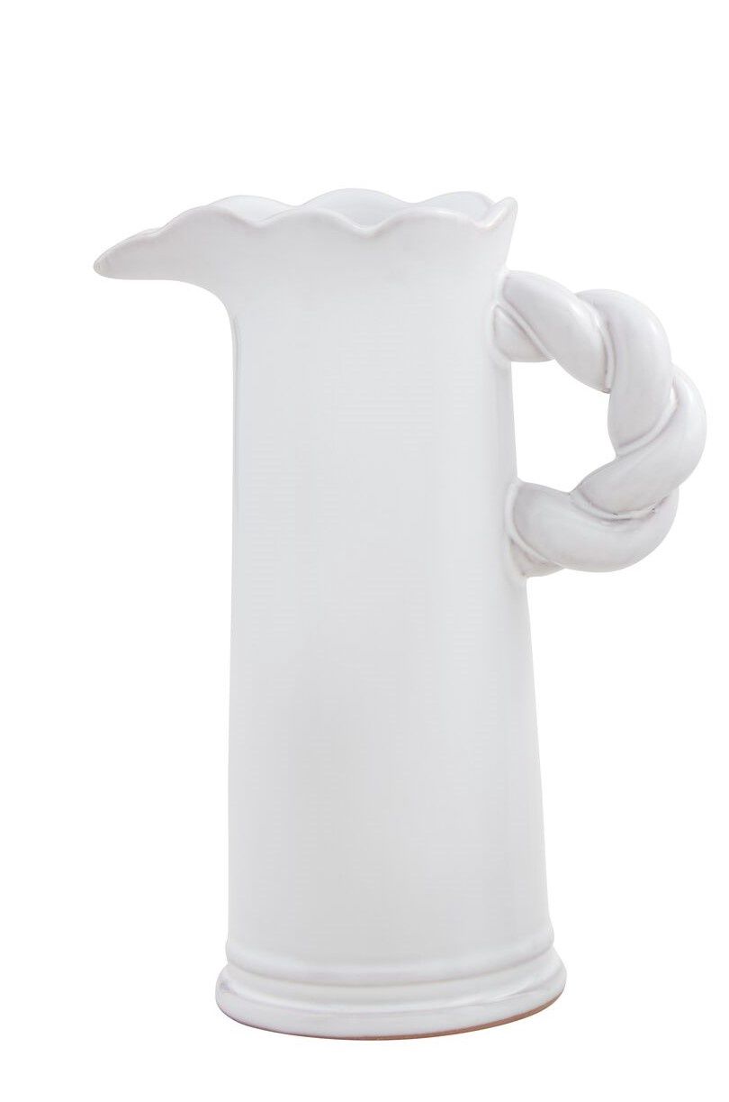Large Twisted Handle Pitcher Vase