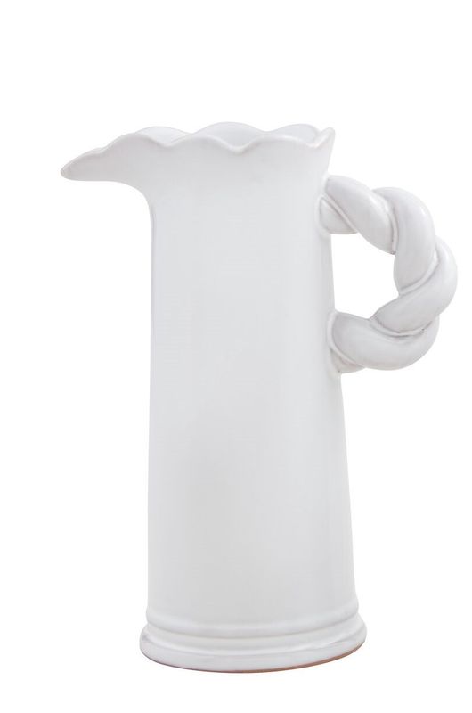 Large Twisted Handle Pitcher Vase