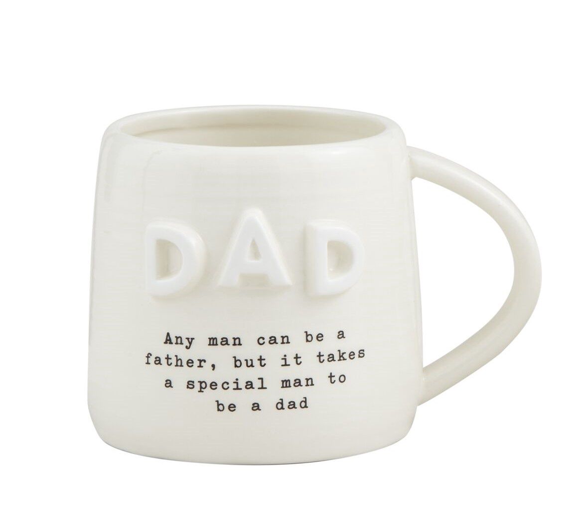 White Dad Chunky Letter Mug