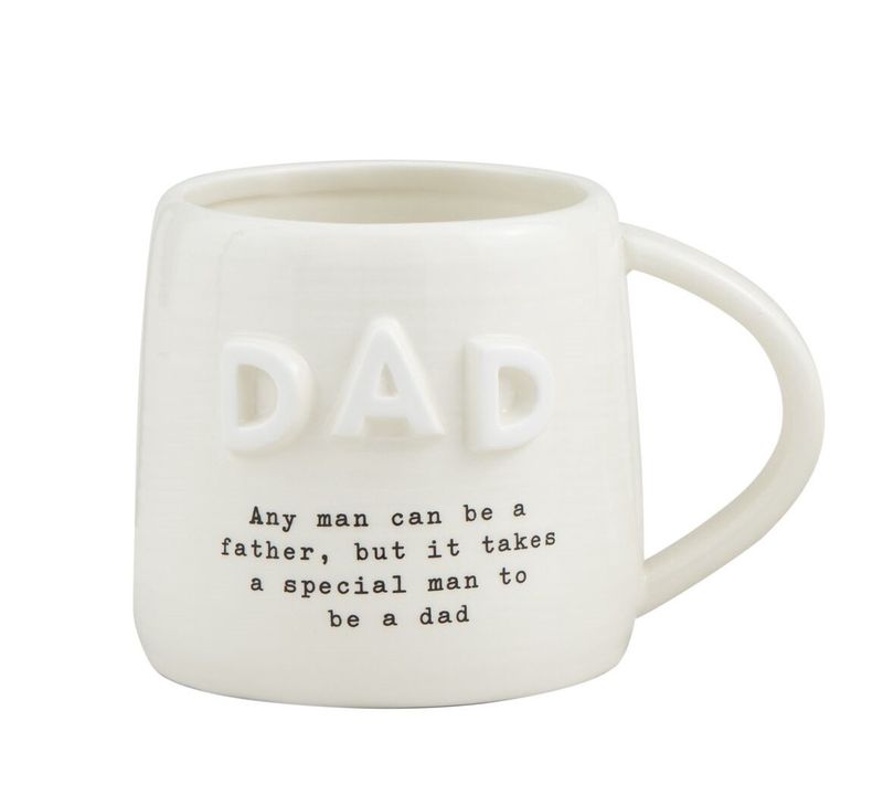 White Dad Chunky Letter Mug