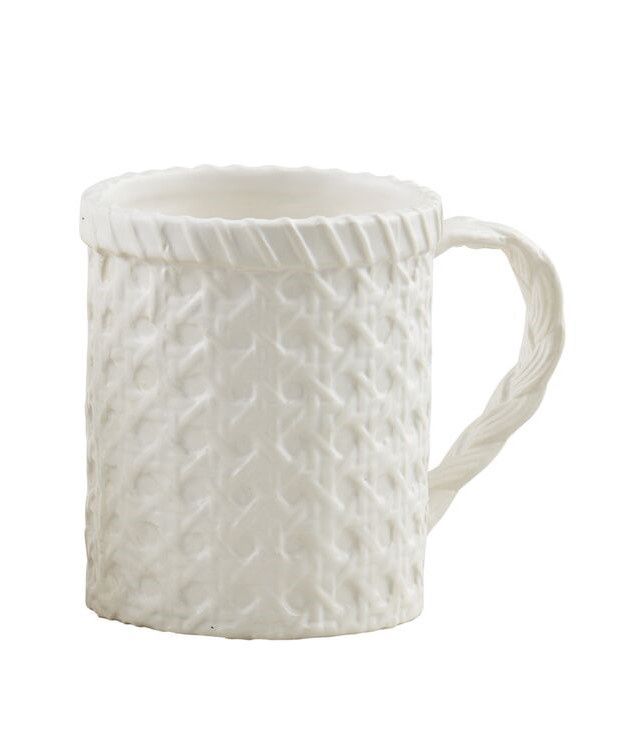 Cane Woven Ceramic Mug