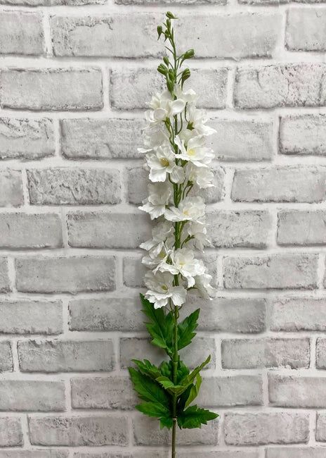 35&quot; White Fresh Touch Delphinium Spray