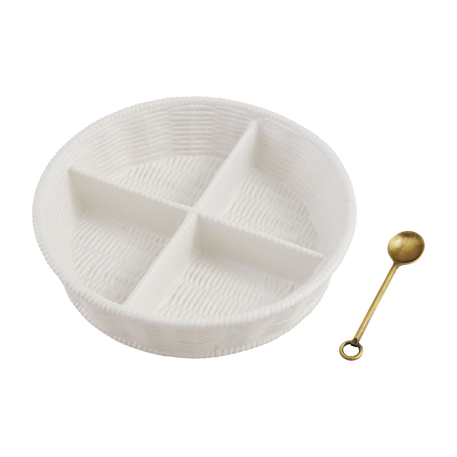 Woven Ceramic Divided Tidbit