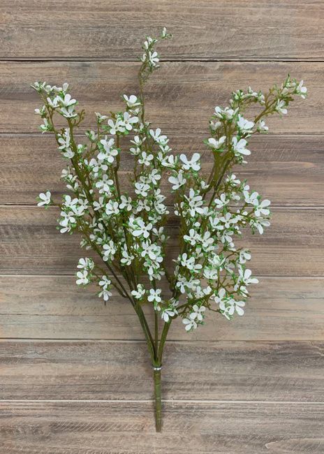 21.5&quot; White Mini Flower Bush